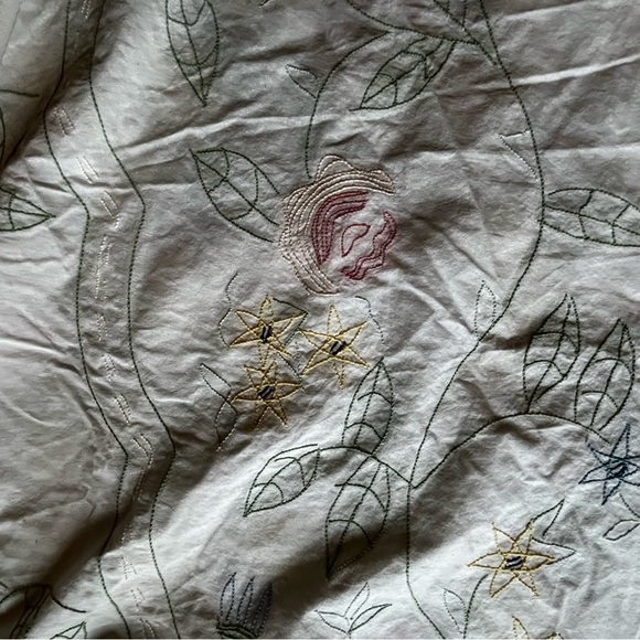 The Vermont Country Store Twin Rosalee Pastel Floral Chenille Bedspread - Picture 14 of 15